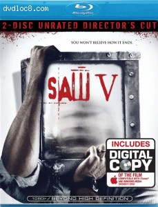 Saw V: 2 Disc Unrated Director's Cut  ( Blu-ray) Cover