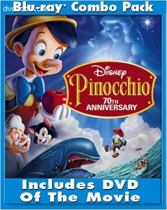 Pinocchio (Two-Disc 70th Anniversary Platinum Edition + Standard DVD+ BD Live) [Blu-ray] Cover