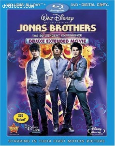 Jonas Brothers: The 3-D Concert Experience (Blu-ray/DVD Combo w/ BD Live + Digital Copy) [Blu-ray] Cover