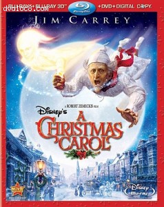 Disney's A Christmas Carol (Four-Disc Blu-ray/DVD Combo w/Digital Copy + 3D Blu-ray) Cover