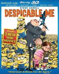 Despicable Me (Four-Disc Combo: Blu-ray 3D / Blu-ray / DVD / Digital Copy) Cover