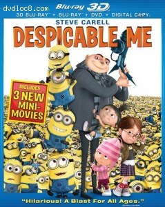 Despicable Me (Four-Disc Combo: Blu-ray 3D / Blu-ray / DVD / Digital Copy) Cover Despicable Me (Four-Disc Combo: Blu-ray 3D / Blu-ray / DVD / Digital Copy) Cover
