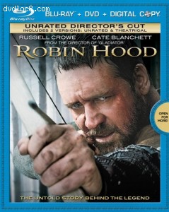 Robin Hood: Unrated Director's Cut (Blu-ray/DVD Combo + Digital Copy) Cover