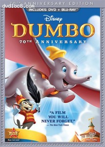Dumbo (Two-Disc 70th Anniversary Edition Blu-ray / DVD Combo Pack in DVD Packaging) Cover