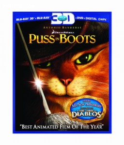 Puss in Boots (Three-Disc Combo: Blu-ray 3D/Blu-ray/DVD/Digital Copy) Cover