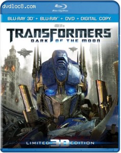 Transformers: Dark of the Moon (Three-Disc Combo: Blu-ray 3D/Blu-ray/DVD/Digital Copy) Cover