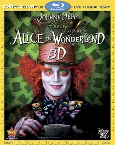 Alice In Wonderland (Four-Disc Combo: Blu-ray 3D / Blu-ray / DVD / Digital Copy) Cover