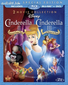 Cinderella II: Dreams Come True &amp; Cinderella III: A Twist In Time (Three-Disc Blu-ray/DVD Combo in Blu-ray Packaging) Cover
