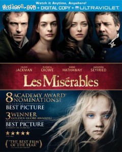 Les MisÃ©rables (Two-Disc Combo Pack: Blu-ray + DVD + Digital Copy + UltraViolet) Cover