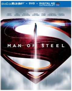 Man of Steel (Blu-ray+DVD+UltraViolet Combo Pack) Cover
