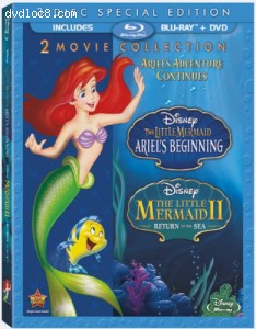 The Little Mermaid II and Ariel's Beginning 2-Movie Collection (Blu-ray + 2-Disc DVD) Cover