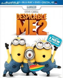 Despicable Me 2 (Blu-ray 3D + Blu-ray + DVD + Digital HD with UltraViolet) Cover