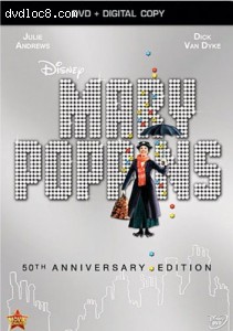 Mary Poppins: 50th Anniversary Edition (DVD + Digital Copy) Cover