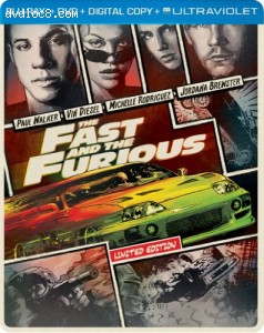 The Fast and the Furious (Steelbook) (Blu-ray + DVD + DIGITAL with UltraViolet) Cover