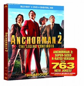 Anchorman 2: The Legend Continues (Blu-ray + DVD + Digital HD) Cover