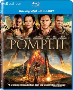 Pompeii Blu-ray 3D + Blu_ray + digital HD Ultra violet. Cover