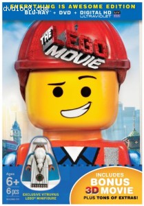 LEGO Movie, The: Everything is Awesome Edition (Blu-ray + DVD + UltraViolet Combo Pack + Exclusive Minifigure + Exclusive Content + Bonus Blu-ray 3D) Cover