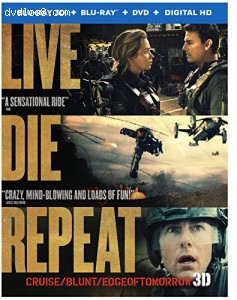 Edge of Tomorrow (Blu-ray 3D + Blu-ray + DVD +UltraViolet  Combo Pack) Cover