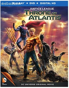 Justice League: Throne of Atlantis (Blu-ray + DVD) Cover