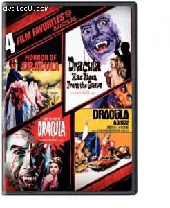 4 Film Favorites: Draculas (Dracula A.D. 1972, Dracula Has Risen from the Grave, Horror of Dracula, Taste the Blood of Dracula) Cover