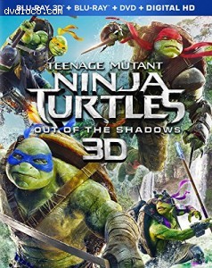 Teenage Mutant Ninja Turtles: Out Of The Shadows [Blu-ray 3D + Blu-ray + DVD + UltraViolet] Cover