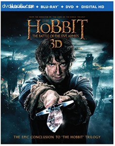 Hobbit, The: The Battle of the Five Armies (3D Blu-ray + Blu-ray) Cover