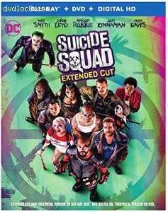 Suicide Squad - Extended Cut [Blu-ray + DVD + Digital HD] Cover