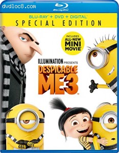 Despicable Me 3 [Blu-ray + DVD + Digital] Cover