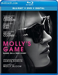 Molly's Game [Blu-ray + DVD + Digital] Cover