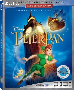 Peter Pan: Anniversary Edition [Blu-ray + DVD + Digital] Cover