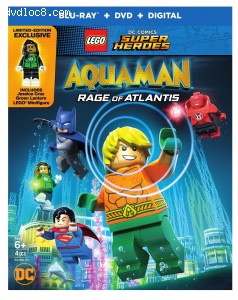 Lego DC Comics Super Heroes: Aquaman - Rage of Atlantis [Blu-ray + DVD + Digital] Cover