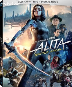 Alita: Battle Angel [Blu-ray + DVD + Digital] Cover