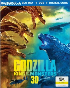 Godzilla: King of the Monsters (Best Buy Exclusive) [Blu-ray 3D + Blu-ray + DVD + Digital] Cover