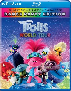 Trolls World Tour (Dance Party Edition) [Blu-ray 3D + Blu-ray + Digital] Cover