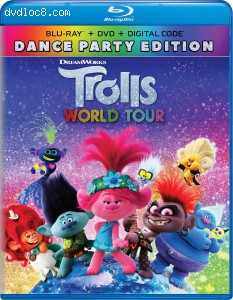 Trolls World Tour (Dance Party Edition) [Blu-ray + DVD + Digital] Cover