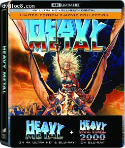 Heavy Metal + Heavy Metal 2000 (SteelBook, Limited Edition MÃ©tal Hurlant) [4K Ultra HD + Blu-ray + Digital] Cover