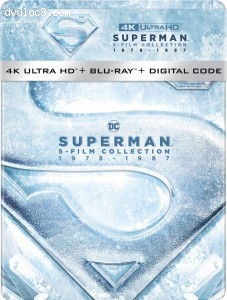 Superman I-IV 5-Film Collection (Amazon Exclusive Steelbook Library Case Collection) [4K Ultra HD + Blu-ray + Digital] Cover